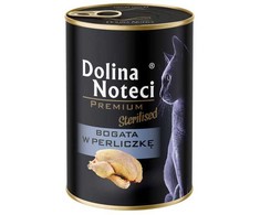 DOLINA NOTECI Premium sterilizuotas šlapias kačių ėdalas su perlinių vištų mėsa, 400g