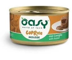 Kačių maistas - Oasy Caprice Mousse triušiena Wet Cat Food 85g Grain-Free