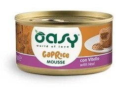 Kačių maistas - Oasy Caprice Mousse Veršiena Šlapias Maistas 85g Be Gliuteno Be Grūdų