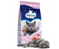 Kačių Maistas - PREVITAL Senior Lašišos Sausas 1.4kg