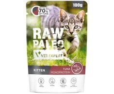 Kačių Maistas - VetExpert Raw Paleo Kačiukams Tunų Konservai 100g Be Gluteno