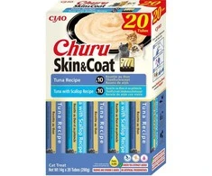 INABA Churu Skin&amp;Coat Tuna skanėstai katėms - 20 x 14 g