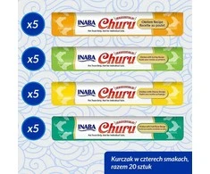 INABA CAT CHURU VARIETIES - vištienos - kačių skanėstai 20 x 14 g