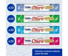 INABA CAT CHURU VARIETIES tuno skanėstas katėms 40x14 g