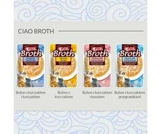 Kačių Skanėstai - INABA Ciao Broth Vištiena ir Tunas 1x40g Be Glitimo
