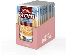 Kačių Skanėstai - INABA Ciao Broth Vištiena ir Tunas 1x40g Be Glitimo