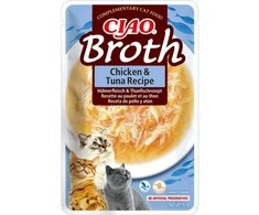 Kačių Skanėstai - INABA Ciao Broth Vištiena ir Tunas 1x40g Be Glitimo