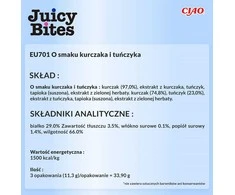 INABA Juicy Bites Vištienos ir tuno skanėstai katėms - 3 x 11g