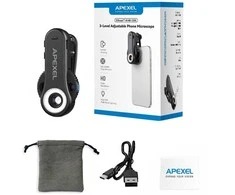 Kamera - Apexel APL-HB170SW 170° Wide-Angle Optical Glass Clip-on Lens