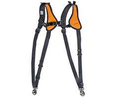 Kameros diržas - BlackRapid Double Slim X Extra Comfort, reguliuojamas, paminkštintas, juodas