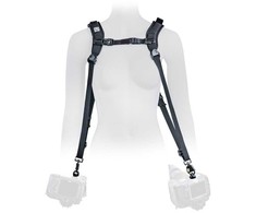 Kameros diržas - BlackRapid Double Slim X Extra Comfort, reguliuojamas, paminkštintas, juodas
