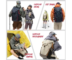 Kameros krepšys - VSGO Pocket Ranger 35L Expandable Off Baltas Žalias
