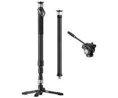 Kameros laikiklis - YC Onion PINETA Monopod 8kg 198cm Fluid Head Juodas