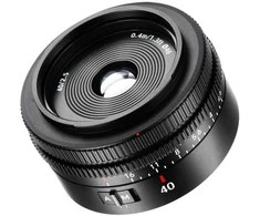 Kameros Objektyvas - 7Artisans AF 40mm F2.5 Sony E Mount Objektyvas, F2.5, Automatinis Fokusavimas, Juoda