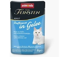 Animoda ANIMONDA Vom Feinsten Adult Raffinesse želė, turtinga vištiena su menke - šlapias kačių maistas - 85 g