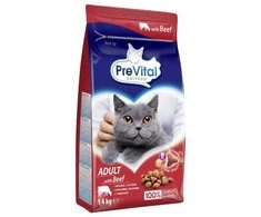 Katės Maistas - PREVITAL Suaugusiųjų Jautienos Sausas Maistas 1.4kg
