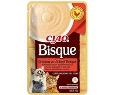 INABA Ciao Bisque - vištienos ir jautienos skonio ėdalas katėms, 1x40 g
