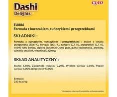 INABA CAT Dashi Delights Silky Broth vištiena su tunu ir šukute - skanėstas katėms - 40g