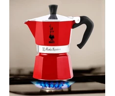 Kavinukas - BIALETTI Moka Express 3 Puodeliai Raudonas