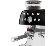 Kavos Aparatas - SMEG EGF03BLEU Pusiau automatinis Espresso su Malūnėliu, Dviejų Termoblokų, Juodas