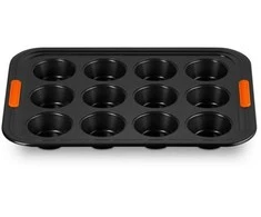 Kepimo Forma - Le Creuset Muffin Forma iš Anglies Plieno, Neprideganti, 12 Puodelių, 240°C