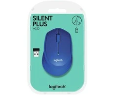 Belaidė pelė Logitech M330 Silent Plus, Mėlyna