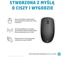 Hewlett Packard (HP) HP 235 plona bevielė pelė - juoda