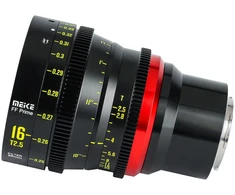 Kino objektyvas - Meike 16 mm T2.5 E jungties viso kadro rankinio fokusavimo fiksuoto židinio nuotolio objektyvas