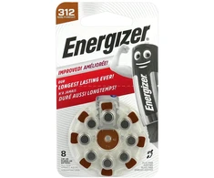 Klausos aparatų baterijos - Energizer 312 PR, 312 dydis, 8 vnt.