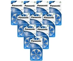 Klausos Aparato Baterija - Panasonic 675 PR44 Cinko-Oro 1.45V 60 vnt.