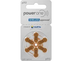 Klausos Aparato Baterija - VARTA Power One 312 1.4V 6 Pakelis