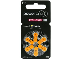Klausos aparato Baterija - Varta Power One Evolution 13 (6 Vnt.), Oranžinė