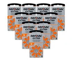 Klausos aparato baterijos – Rayovac Extra Advanced 13, 1.45 V, 80 vnt.