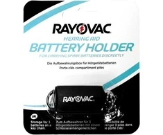 Rayovac raktų pakabuko tipo dėklas klausos aparatų elementams
