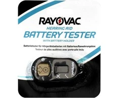 Rayovac raktų pakabuko tipo elementų testeris su dėklu