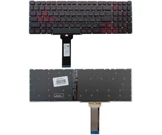 Klaviatūra - Acer Nitro 5 AN515-54, AN515-55, AN715-51 Apšviesta JAV Juoda