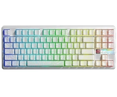 Klaviatūra - AULA Gasket F87 Pro V2 Mechaninė Žaidimų Klaviatūra, RGB LED, Laidinė/Belaidė, Balta Kontūra