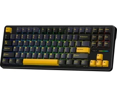 Klaviatūra - AULA Gasket F87 Thunder 87 Klavišai RGB Belaidis USB Juodas Pilkas Medis