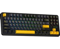 Klaviatūra - AULA Gasket F87 Thunder 87 Klavišai RGB Belaidis USB Juodas Pilkas Medis