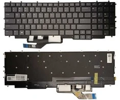 Klaviatūra - DELL G7 17 7700 Apšviesta JAV Išdėstymas Juoda