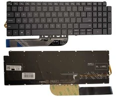 Klaviatūra - DELL Inspiron 5584 5590 5593 5594 5598 Apšviesta JAV Pilka