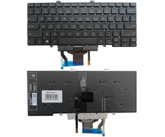 Klaviatūra - Dell Latitude 5400 5401 5410 5411 Apšviestas Trackpoint US Juoda