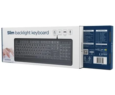 Gembird KB-UML-04-CYRL Slim su laidu backlight klaviatūra, juodas, Cyrillic išdėstymas