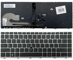 Klaviatūra HP: EliteBook 840 G5 846 G5 745 G5 (sidabrinė, su apšvietimu)
