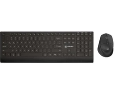Klaviatūra ir Pelė - Natec Stingray 2 Bevielė QWERTY Klaviatūra, 9 Mygtukų Pelė, Juoda