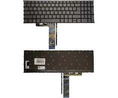 Klaviatūra - Lenovo IdeaPad Slim 3 15IAH8 Apšviesta, JAV Išdėstymas, Pilka, Juoda