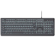 Klaviatūra - Trust Primo USB QWERTY klaviatūra su 104 klavišais reguliuojamas apšvietimas juoda