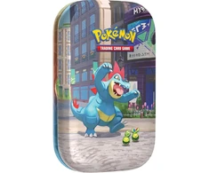 Kolekcionuojamos Kortelės - Pokémon TCG Lumiose City Mini Tin Feraligatr, 2 Booster Packs, Sticker Sheet