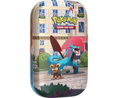 Kolekcionuojamos Kortelės - Pokémon TCG Lumiose City Mini Tin Salamence, 2 Booster Packs, Sticker Sheet, Art Card