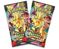 Kolekcionuojamų kortų žaidimas - Pokémon Mega Evolution: Ascended Heroes Collection Blister (Larry) Foil Promo Card, Metal Coin, 2 Booster Packs